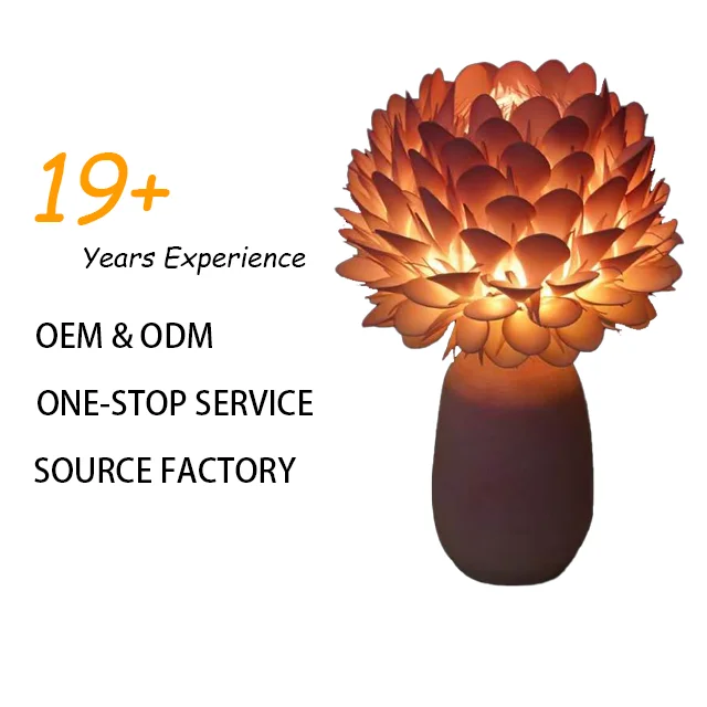 Sculptural Bloom Night Light With Warm Glow Artistic Tabletop Lamp for Study Office Desk Ambient Mood Lighting Home Accent