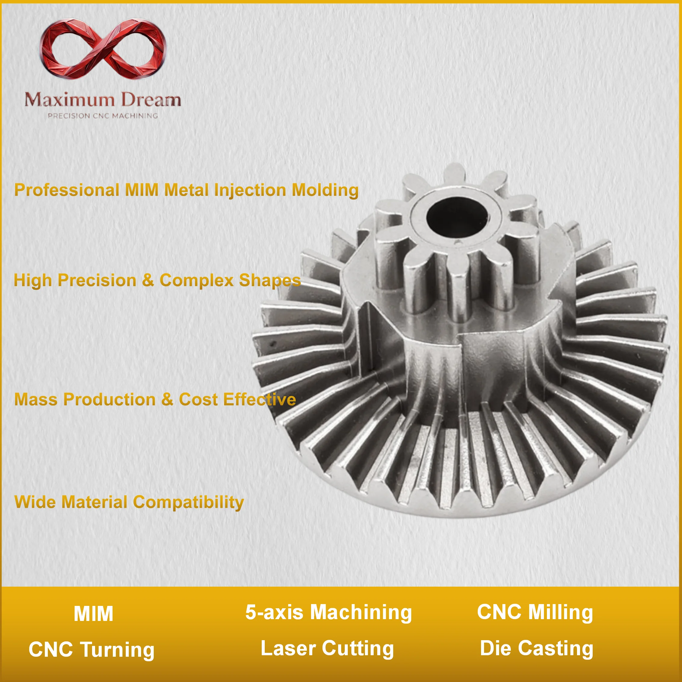 Custom MIM Metal Injection Molding Service 316L 17-4PH Stainless Steel Precision Sintered Parts