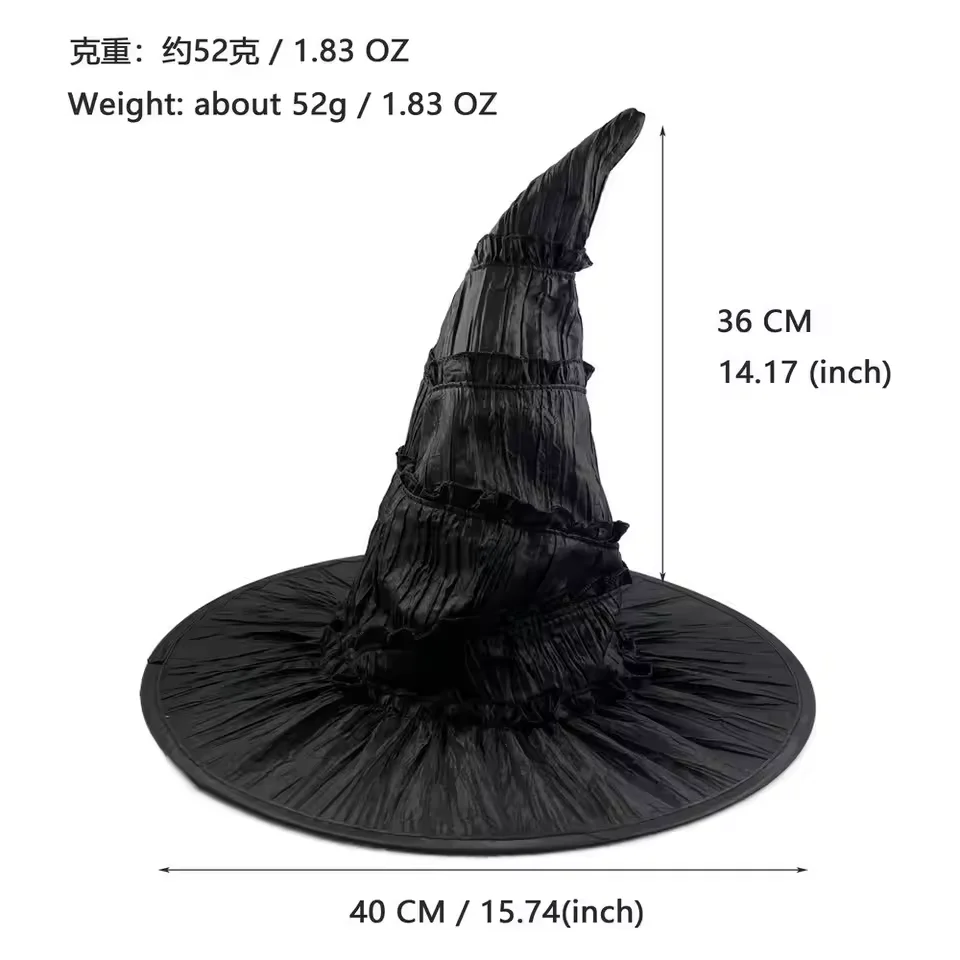 Fantasy Wicked Elphaba Cosplay Glasses Evil Witch Hat Wig Costume Accessories for Girls Women Halloween Carnival Dress up Gifts