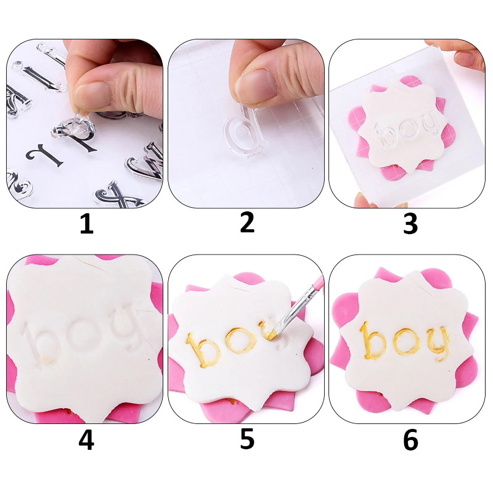 

1Set Silicone Baking Stamp Fondant Alphabet Letter Mold Cake Cookie Biscuit Decorating Supplies Fondant Letter Stamp