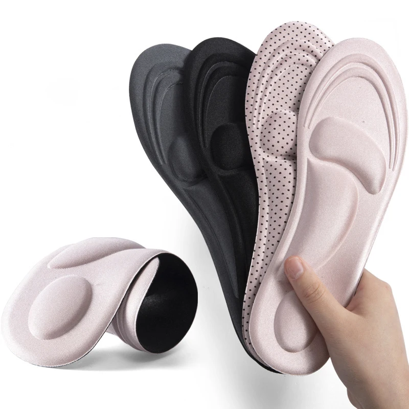 Neue 4D Atmungsaktive und Komfortable Einlegesohle mit Gewölbestütze und Massageeffekt für Männer und Frauen Stoßdämpfende Sport-Einlegesohlen