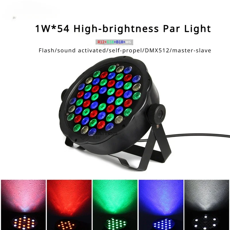 

Светодиодный Par Светильник 54*1W звуковая активация DMX 512 светодиодный освещение для сцены