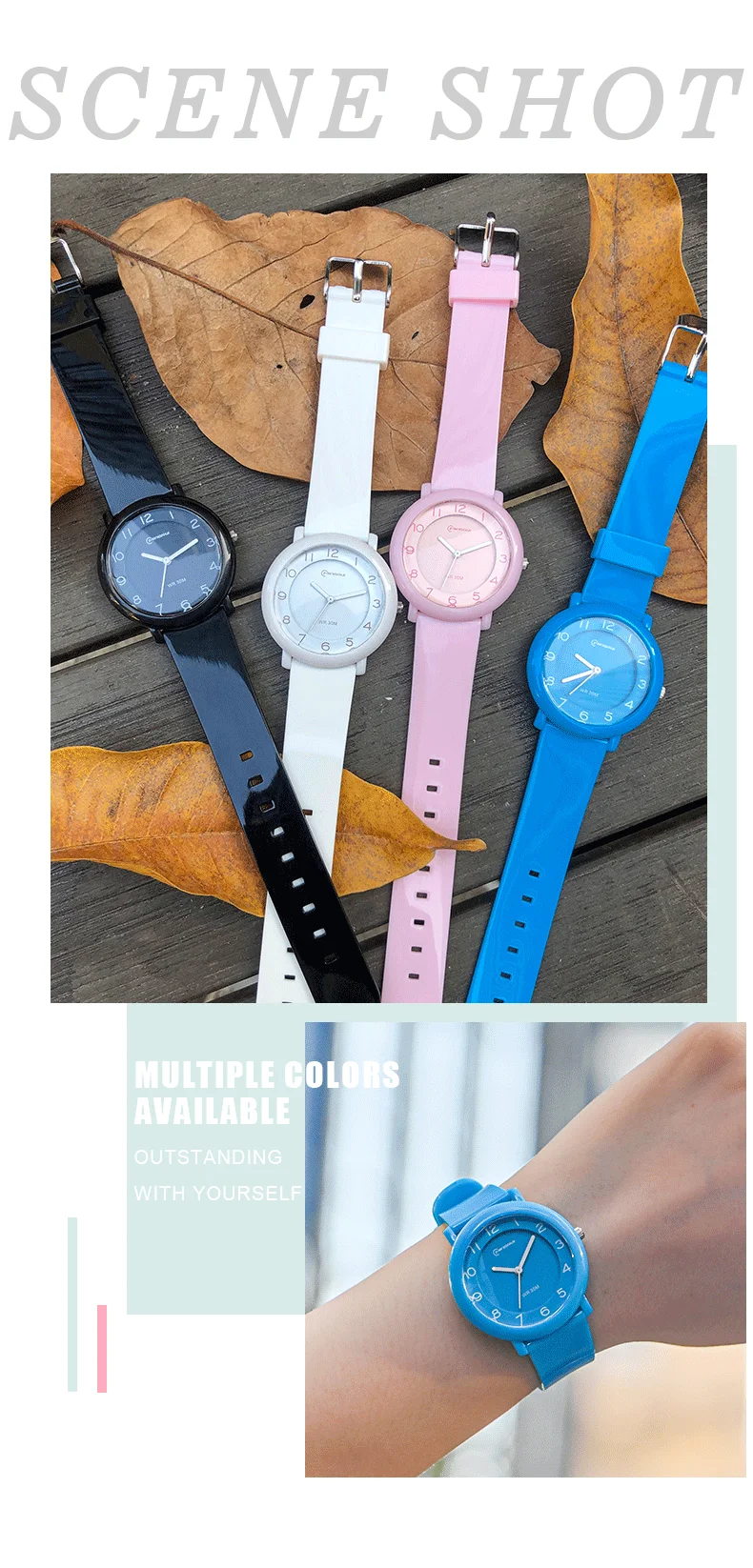 UTHAI CE85 Pointer Watch Trend Simple Quartz Watch Children's Waterproof Quartz Electronic Watch Student