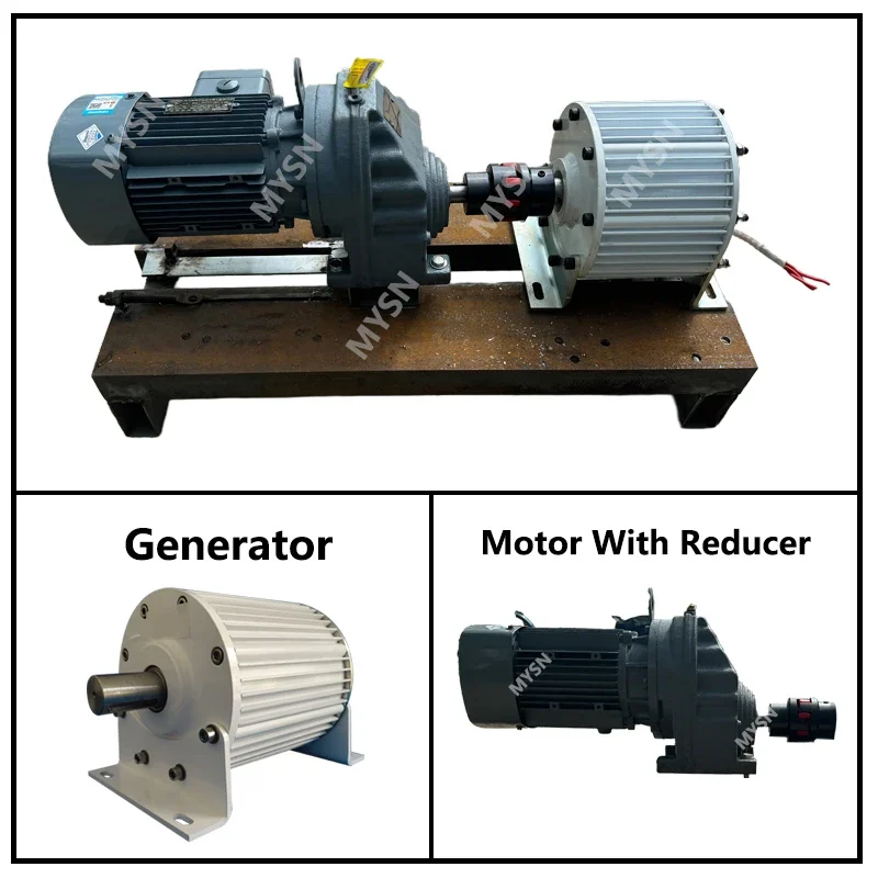 30KW Permanent Magnet Generator 220V 230V 380V 300 RPM Electric Generator 30000W Alternator Quiet Generator With Driving Motor