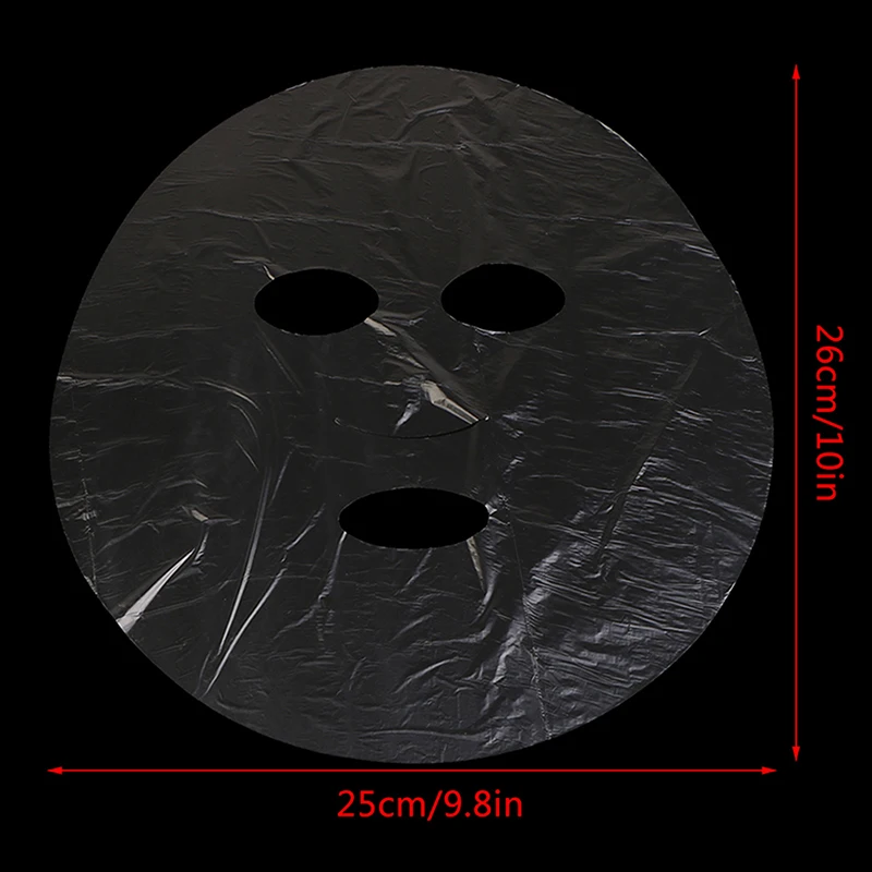 100/200 Stück Natürliche Einweg-Plastikfolie Schönheits- und Gesundheitswerkzeug Hautpflege Vollgesichts-Reinigungsmaske Einweg-Papiermasken – Detail 2