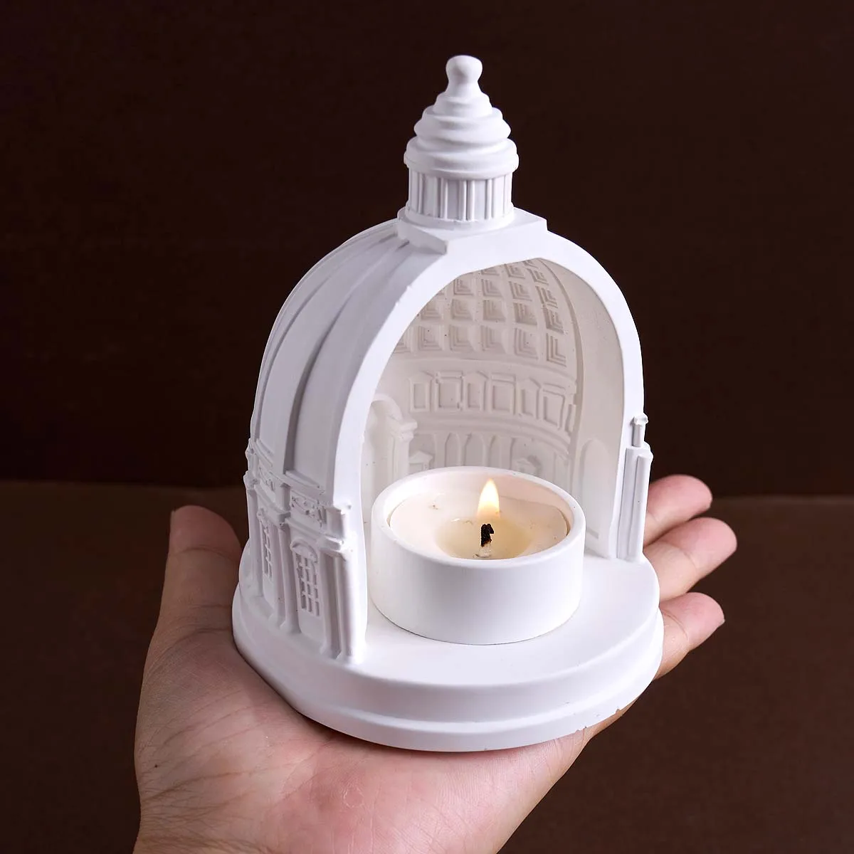 Kreativität Europäischen Kerzenhalter Silikon Form DIY Palace Schloss Teelicht Kerzenhalter Aromath Gips Harz Handwerk Casting Formen