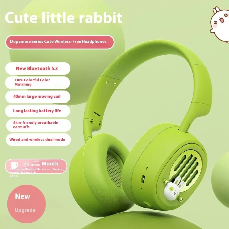 High Quality Cartoon Rabbit Bluetooth Headset with High Sound Quality and Long Life Noise Cancelling Waterproof Wireless Headset