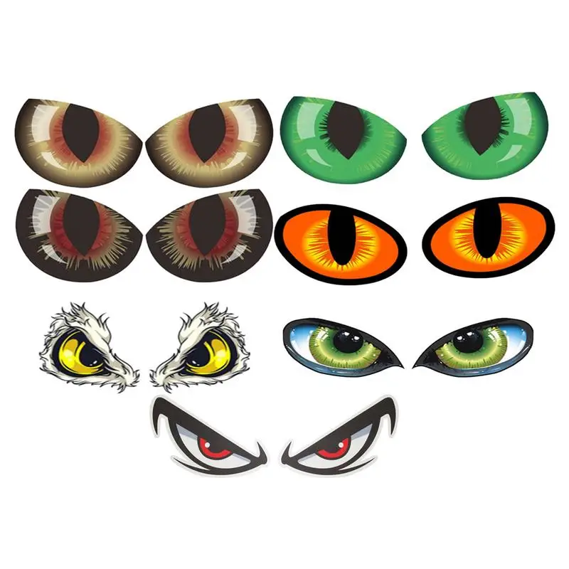 Car Safety Reflective Eyes Sticker 3D Long Lasting Car Decoration Funny Stickers Night Driving for Car Bike Helmet