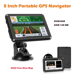 HD Screen Car GPS Positioning Portable Maps Tracker Touch Control Truck with Voice Broadcast Device Truck Sat Nav Navigation