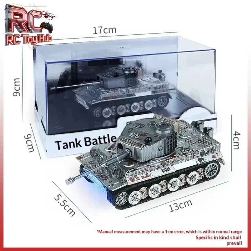MINI 2.4G Remote Control Battle Tank Model Intelligent Induction Shooting Crawler Military Vehicle Toy For Competitive Game Gift
