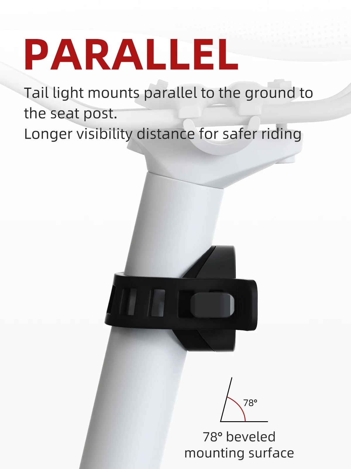CYCLAMI Fahrrad Rücklicht Sattelstütze Halterung Universal Fahrrad Rücklicht Halterung Radfahren Rücklicht Halter Einfach zu Installieren – Detail 3