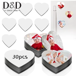 30Pcs/Set Sublimation Magnet Blanks Refrigerator Magnets Personalized Fridge Magnet Sublimation Blanks Kitchen Office Decor