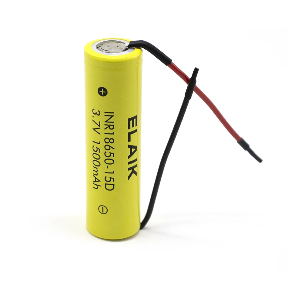 1-4PCS INR18650 3.7V 1500mAh rechargeable power lithium battery is suitable for power tools and power batteries 15D wiring