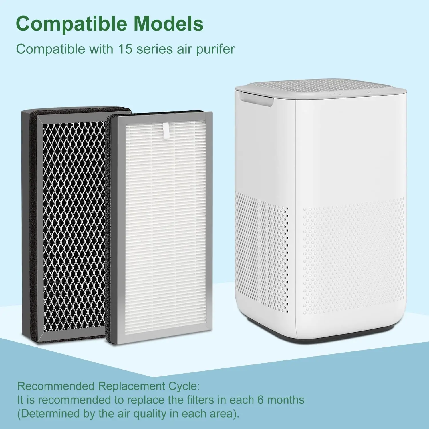 MA-40 Replacement Filter Compatible with Medify MA-40,H13 Hepa Filter with Pre-Filter | 3 In 1 Activated Carbon Filters