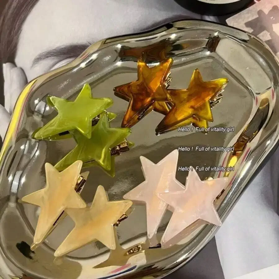 

Acetate Star Hair Clips For Women Side Swept Bangs Claw Clips Hair Accessories