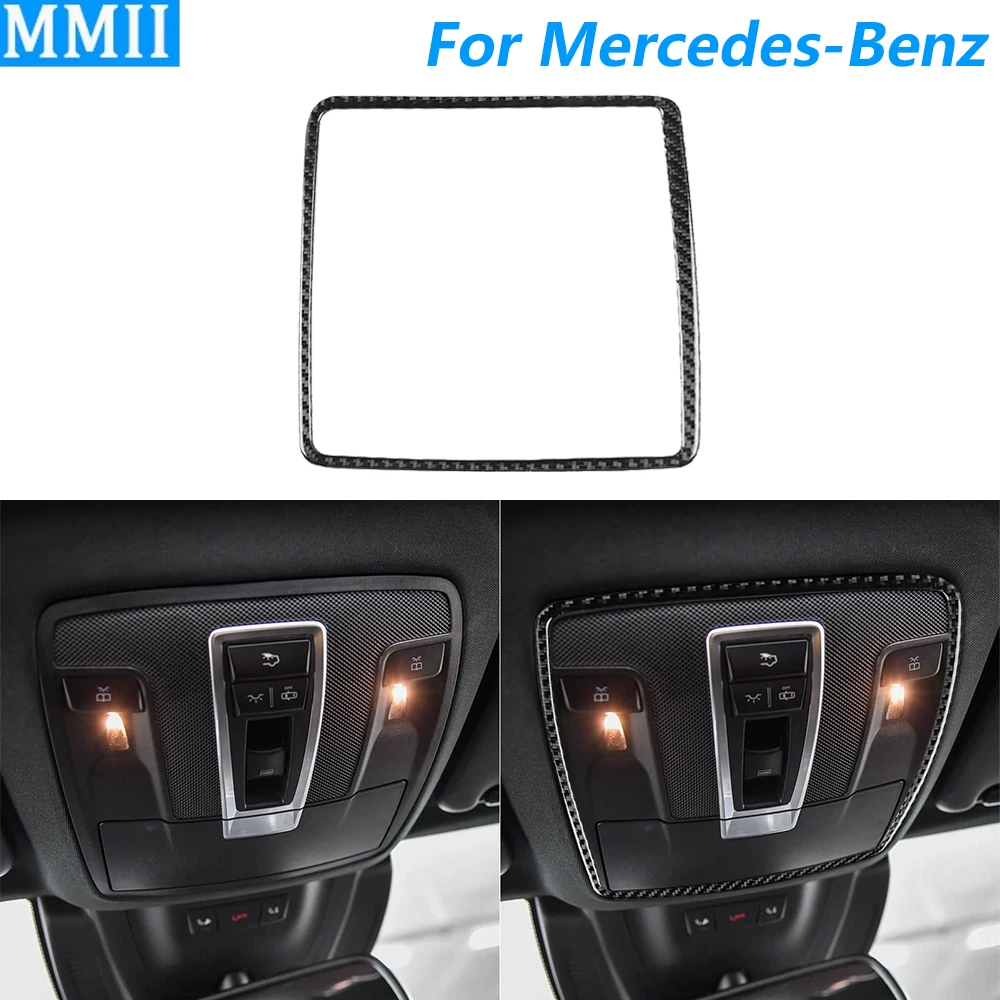

For Mercedes-Benz GLE GLS W166 2016-2019 Carbon Fiber Reading Light Lamp Frame Panel Cover Car Accessories Decoration Sticker