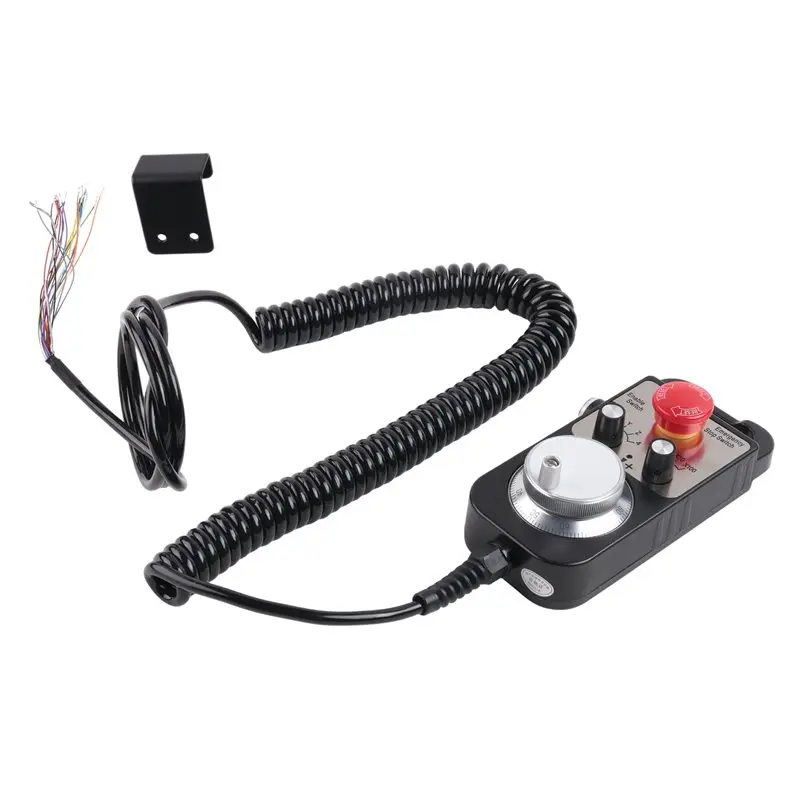 Universal Cnc 4 Axis Mpg Pendant Hand Wheel 100 Pulse 5V & Emergency Stop Cnc Router Handwheel 4Axis Type-B61B