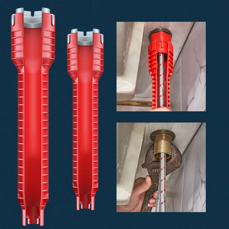 Encanamento Anti-slip Chave Flume Wrench Multifuction Faucet Instalação de Reparo Pia Banheiro Conjunto de Ferramentas Manuais 12 em 1