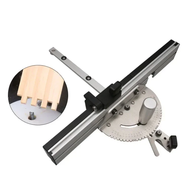 

450mm Angle Miter Gauge Sawing Assembly Ruler Box Joint Jig Track Stop Limit Profile Fence Woodworking Tools Table Saw Router