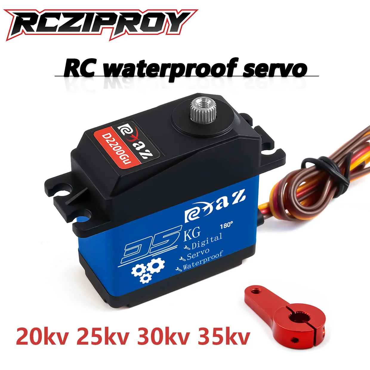 

Metal Housing Digital Servo 20KG/25KG/30KG/35KG 180 High Torque Waterproof Servo for RC Car Crawler Robot Drone DIY Parts