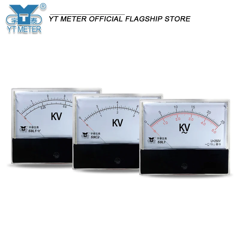 59L1 dual range high voltage voltmeter 5kv 0.75kv 20kv 25kv Input 250v100v dual scale ac