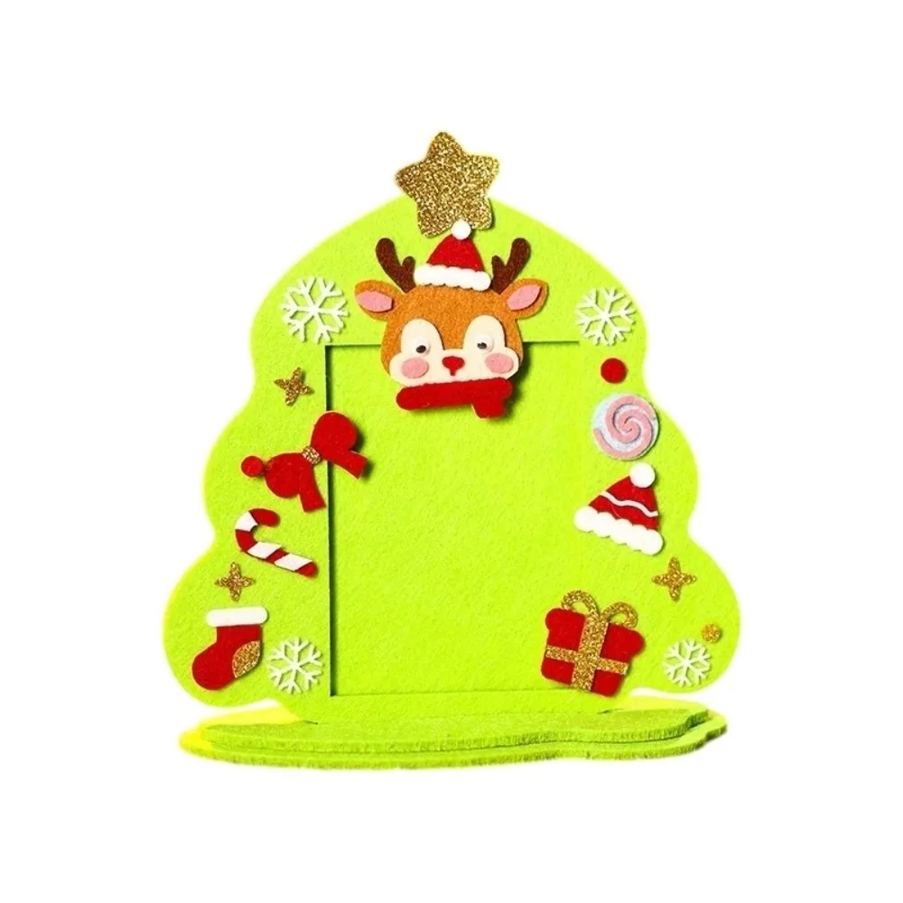 Santa Claus DIY Christmas 4in Frame Christmas Stocking Christmas Tree Xmas Non-Woven Photo Frame Handmade Elk Christmas