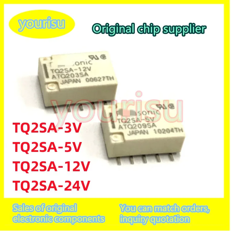 2Pcs/Lot TQ2SA-3V TQ2SA-5V TQ2SA-12V TQ2SA-24V Signal relay two open and two closed 2A 10 pins