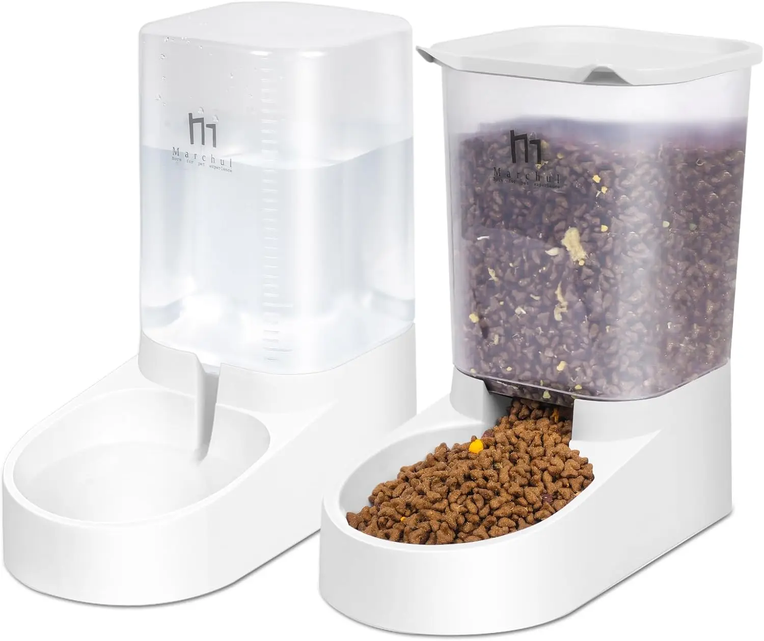 

Gravity Dog & Cat Feeder Set, 1-Gallon Automatic Pet Bowl for Small to Medium Pets