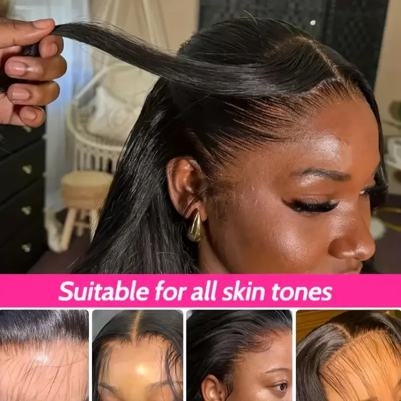 5x5 Glueless Wig Straight HD Lace Front Wig Pre Cut Bleached Knots 13x6 Straight HD Lace Frontal Wigs Human Hair With Baby Hair
