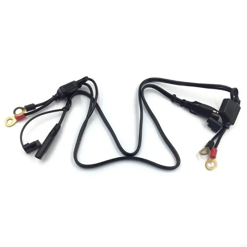 

87HE Motorbike Battery Charging Cable SAE to O Ring Terminal Connectors Harness Cable