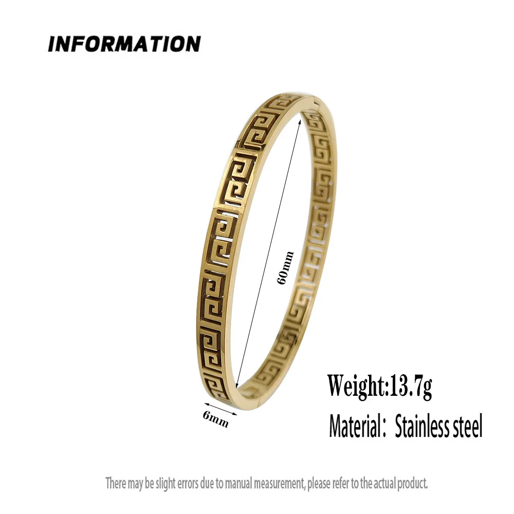 New Stainless Steel Gold Plated Buddhist Sanskrit Bracelet, High Quality Waterproof Women's Bracelet, Wedding Party Jewelry