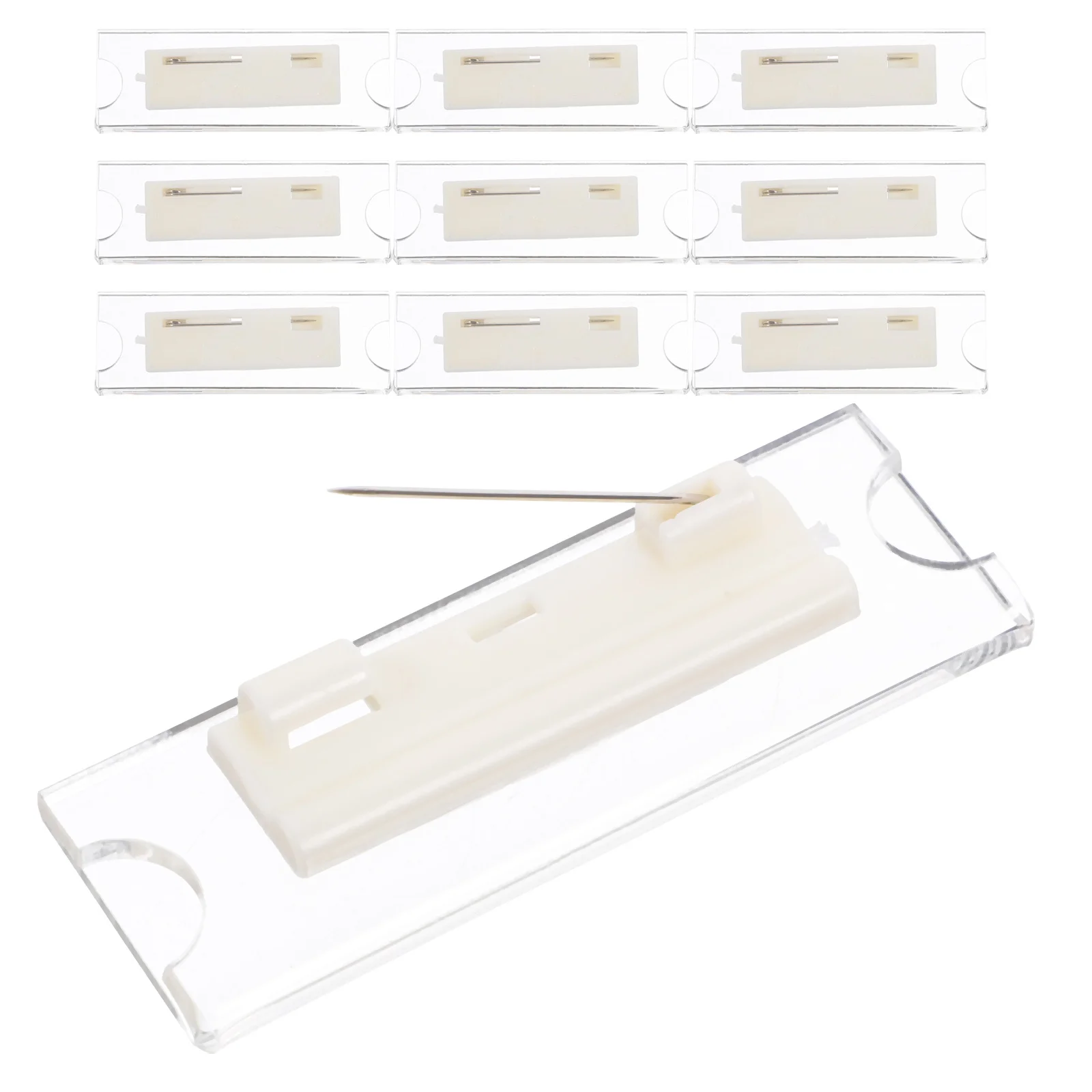

10Pcs Name Badge Holders Acrylic Hotel Employee Id Cards Holders Office School Work Uniform Badge Cases Name Badges for Work