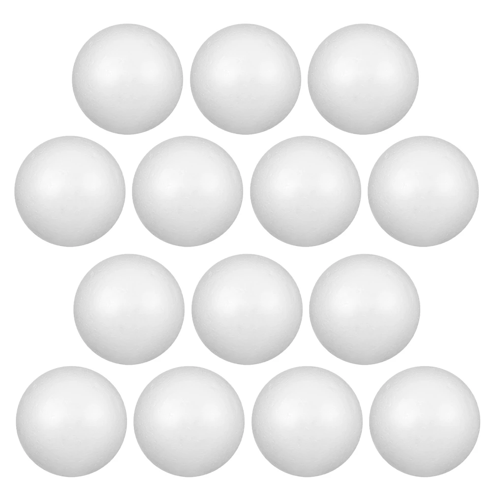 

14pcs Foam Ball Craft Spheres White Polystyrene Balls Blank Craft Balls for DIY School Projects Foam Ball Ornaments