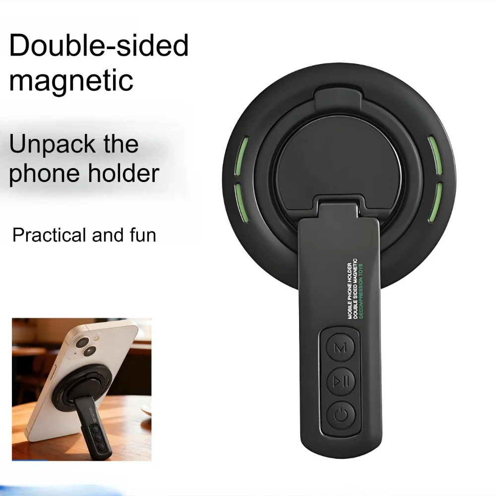 Universal Magnetic Cell Phone Holder for MagSafe Grip Stand Finger Ring Holder Decompression Button Rotatable Adjustable Bracket