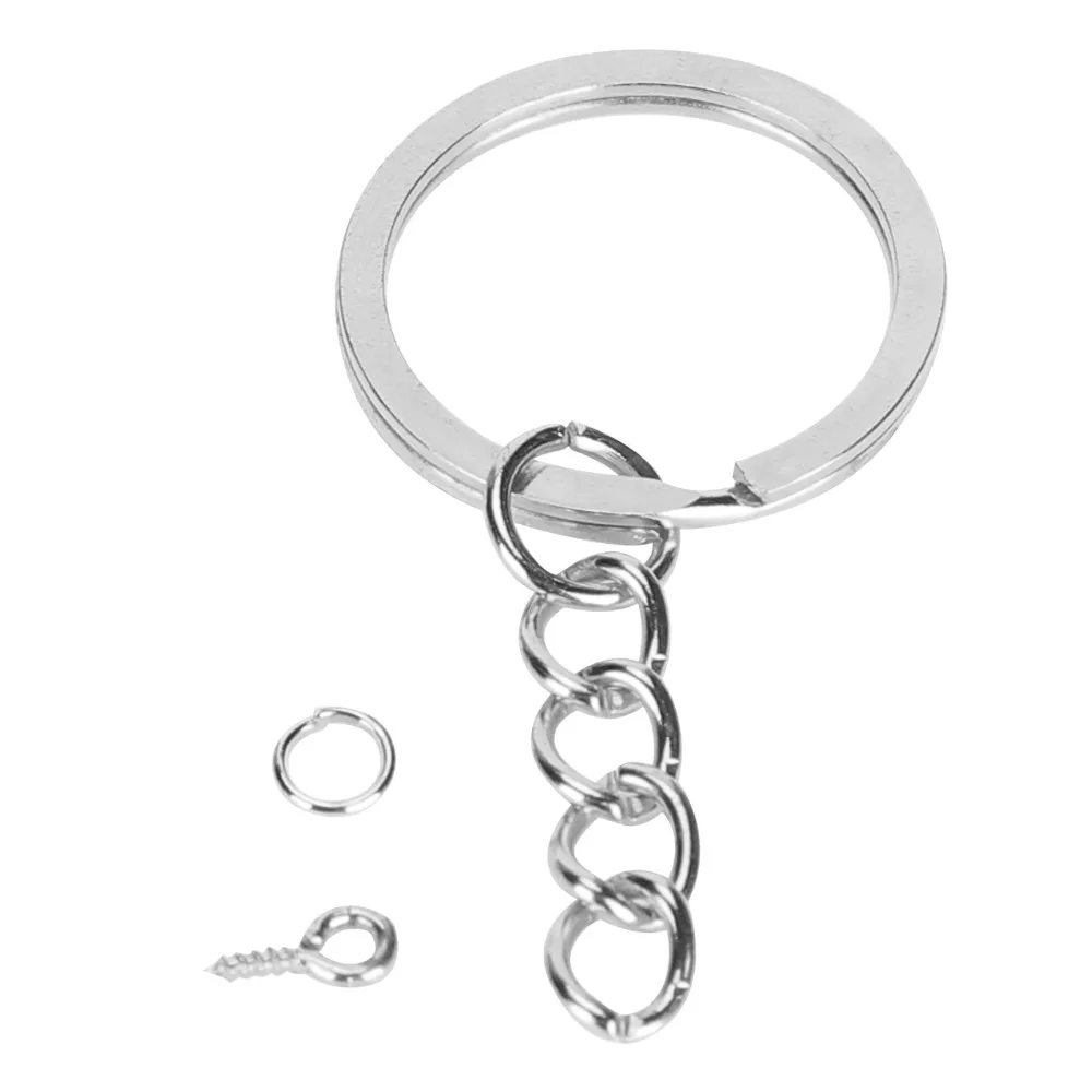 220pcs Jewelry Tools Gold Split Keychain Rings Silver Circle Keychain Rings Kit Keychain Findings DIY Crafts