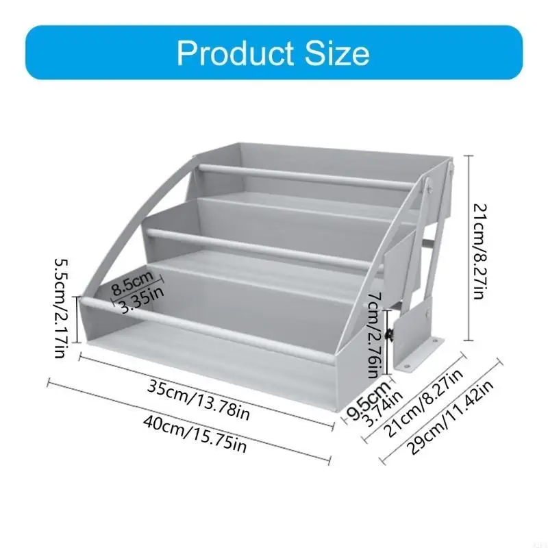 Drop Down Spice Rack 3 Tiers Pull Down Kitchen Cabinet Retractable