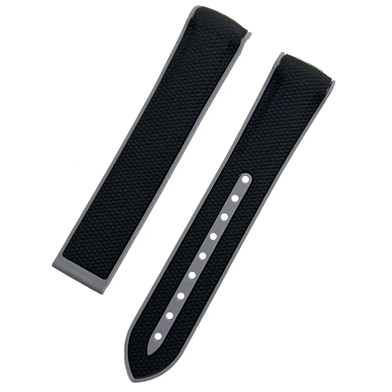 متوافق مع سوار السيليكون أوميغا سواتش ساتورن مون كوكب 20 ملم المطاطي