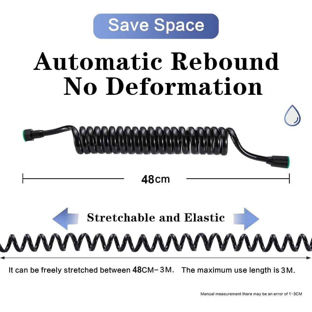 1.5/2/3/5M Bathroom Telephone Line Style Hose for Handheld Toilet Spray Gun Retractable Shower Hose Spring Flexible Hoses