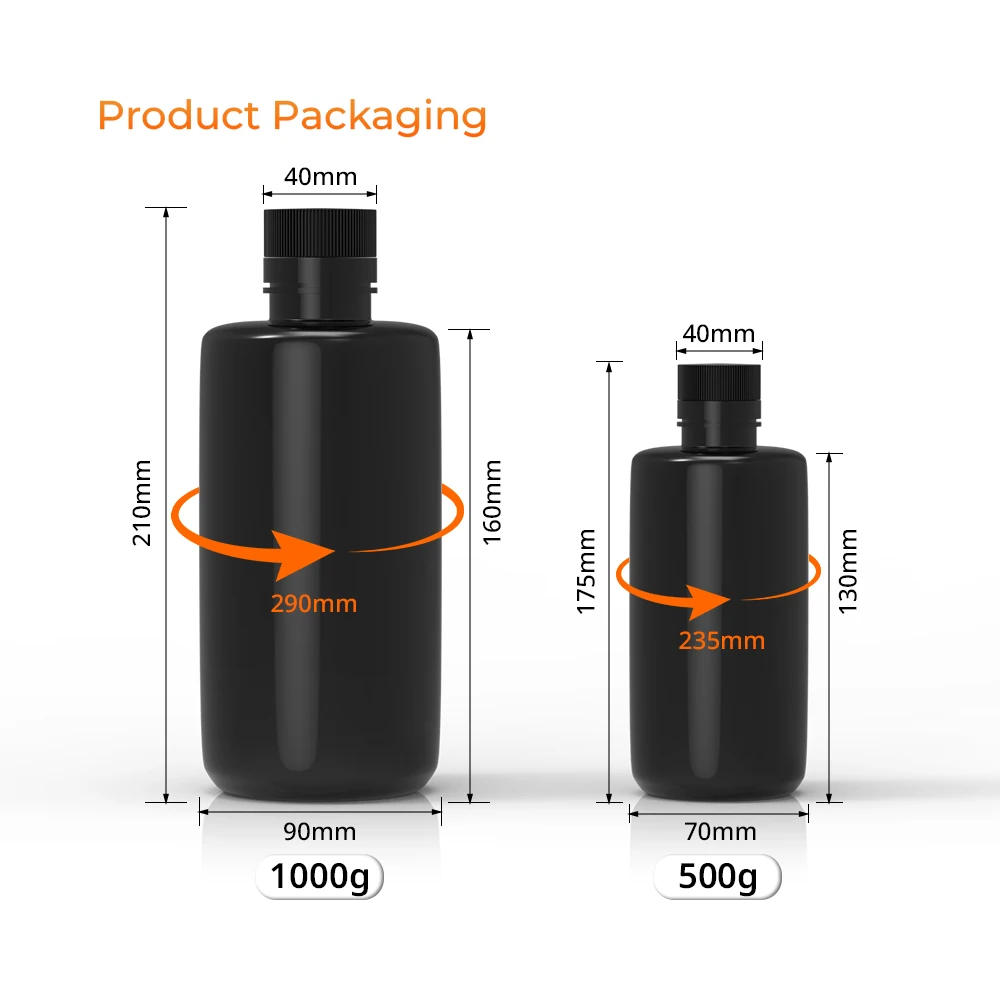Lodden 3D Printer Resin 385/405nm High Precision Water Washable LCD Printing Resin IPA Clean Model Material 0.5kg 1kg