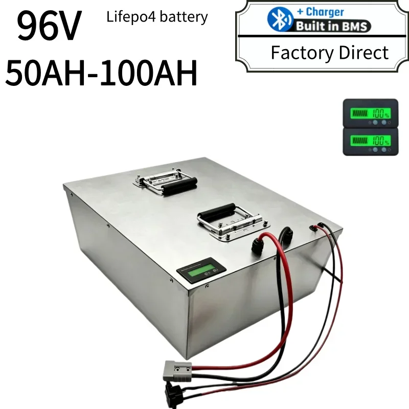 96V 50Ah~100Ah Lithium Iron Phosphate Storage Battery Metal Shell Deep Cycle High Capacity Battery For Golf & Sightseeing Cart