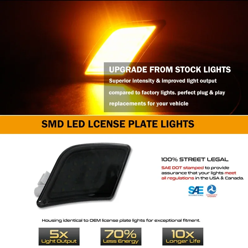 Para Mercedes Benz Pre-LCI W204 C250 C300 C350 C63 AMG 2008-2011 guardabarros delantero marcador lateral luces de señal de giro luces de estacionamiento LED