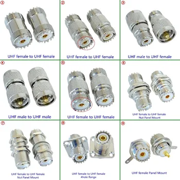 1 adet soso239 UHF SL16 erkek kadın paneli dağı bağlayıcı UHF UHF flanş Bullkhead somun lehim RF koaksiyel hızlı teslimat bakır