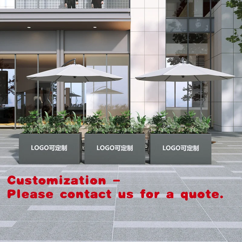 

Customize.Outdoor Iron Art Flower Box Customizable Stainless Steel Combination Balcony Square Commercial Street Partition Square