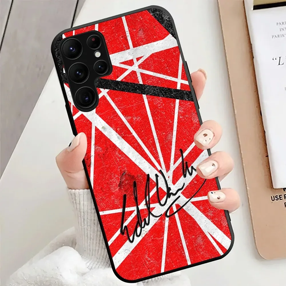 Guitarist Eddie V-Van H-Halen Band Phone Case For Samsung Galaxy S21 S22 S23 Note S30 S24 10 20 Ultra Plus Lite FE Shell