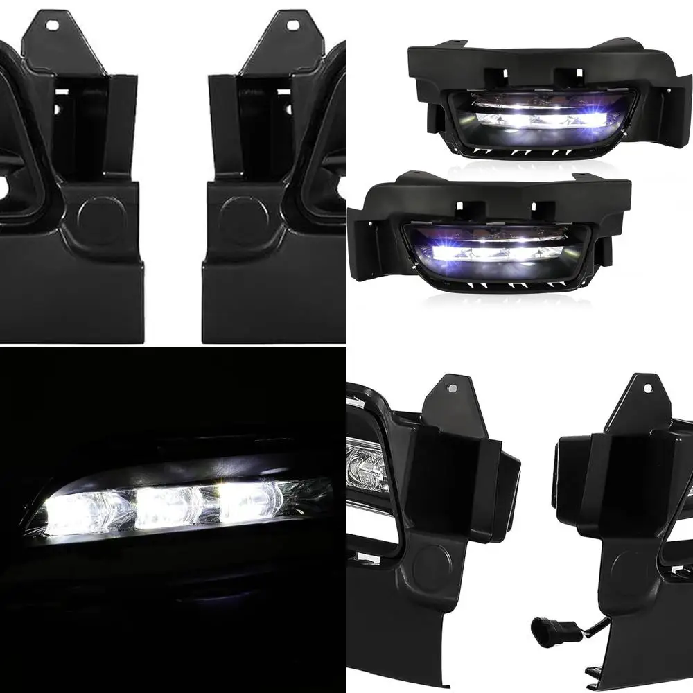 

2015-2022 Dodge Charger Front Bumper LED Fog Light Pair with Switch & Harness, Clear Lens (Plastic)