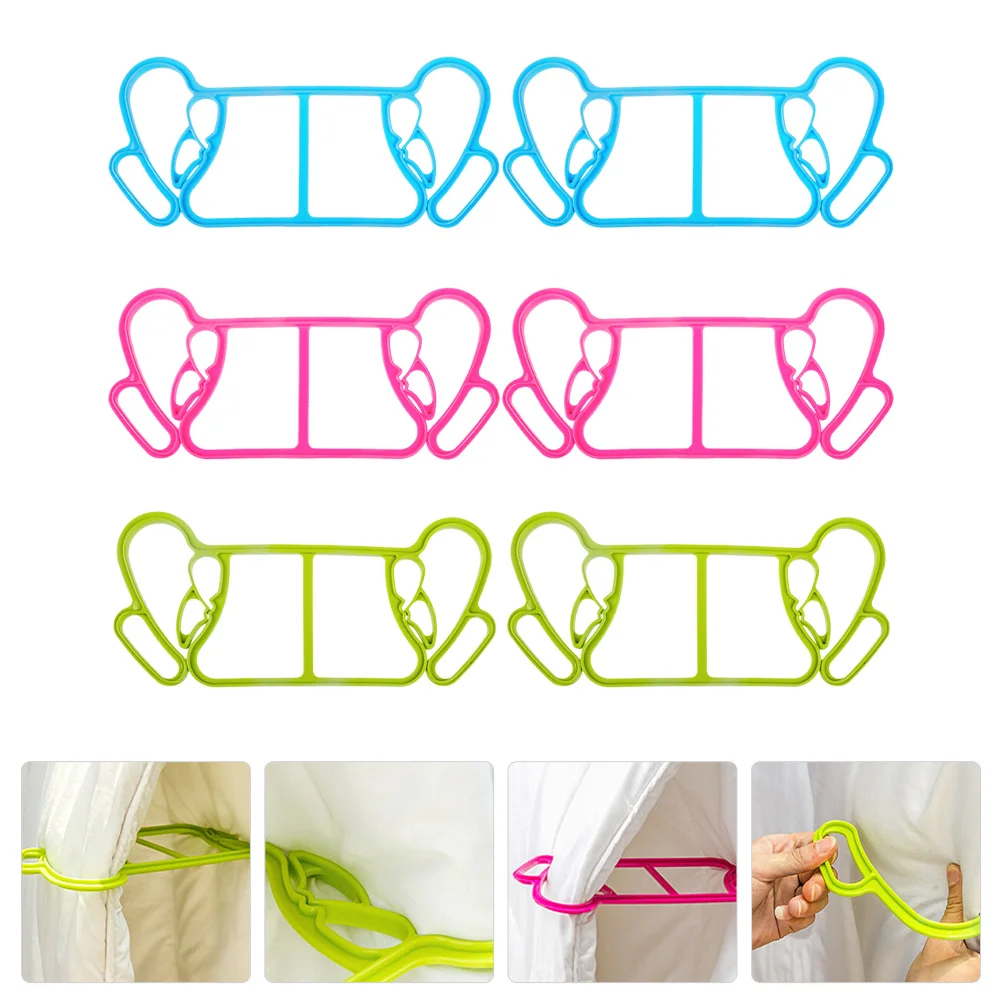 

3Pairs Clothes Drying Quilt Blanket Clips Plastic Windproof Heavy Duty Laundry Clips Outdoor Fabric Chair Clip