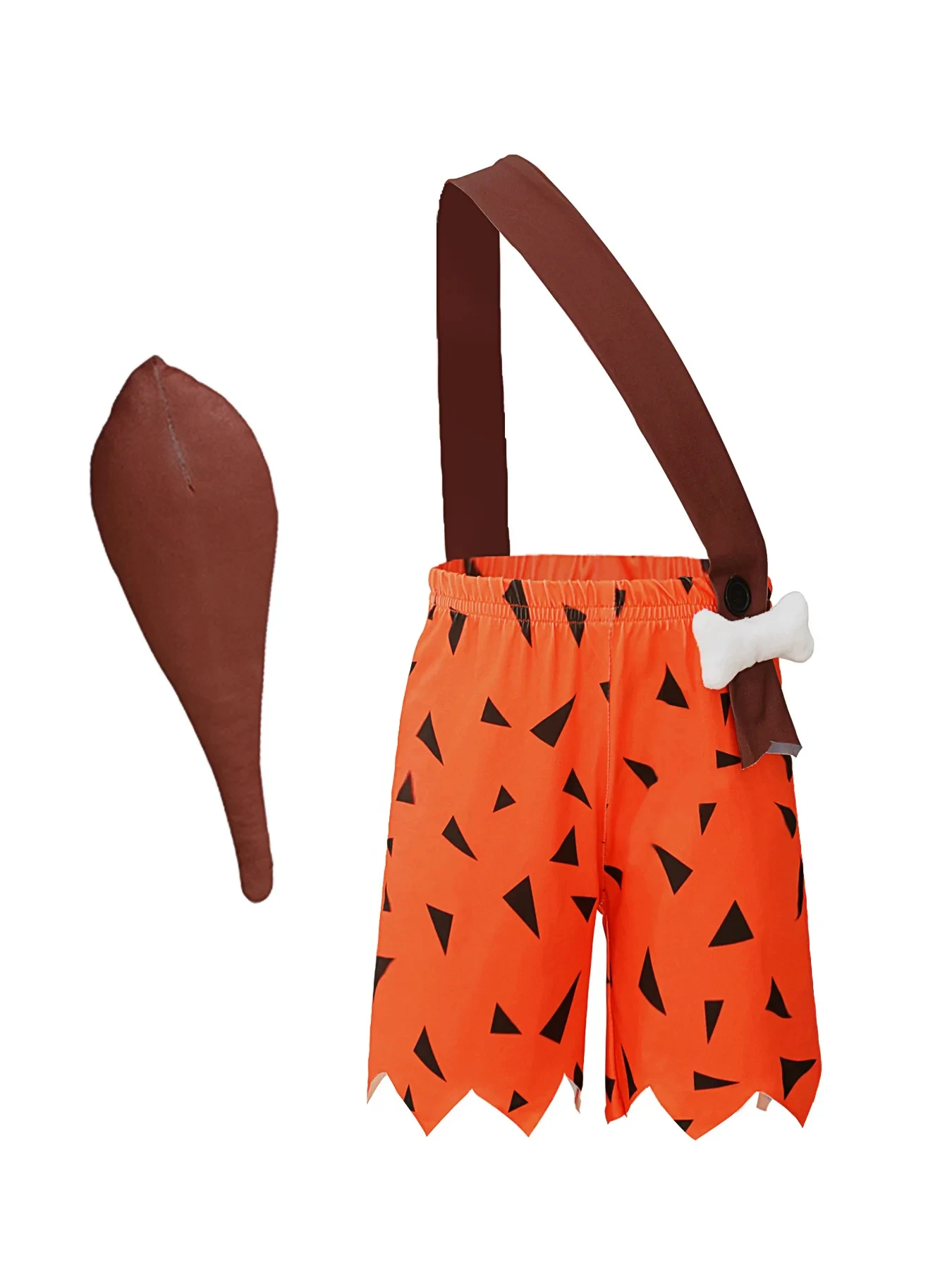Halloween Toddler Caveman Costume Dog Bones Historical Caveboys Pants Capris With Club Savage Hunter Clothing For Kids Boys Girl view 6