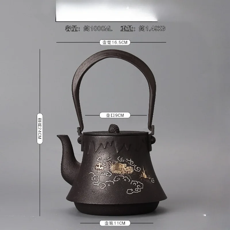 Sand iron pot, pure handmade cast iron pot, electric ceramic stove kettle