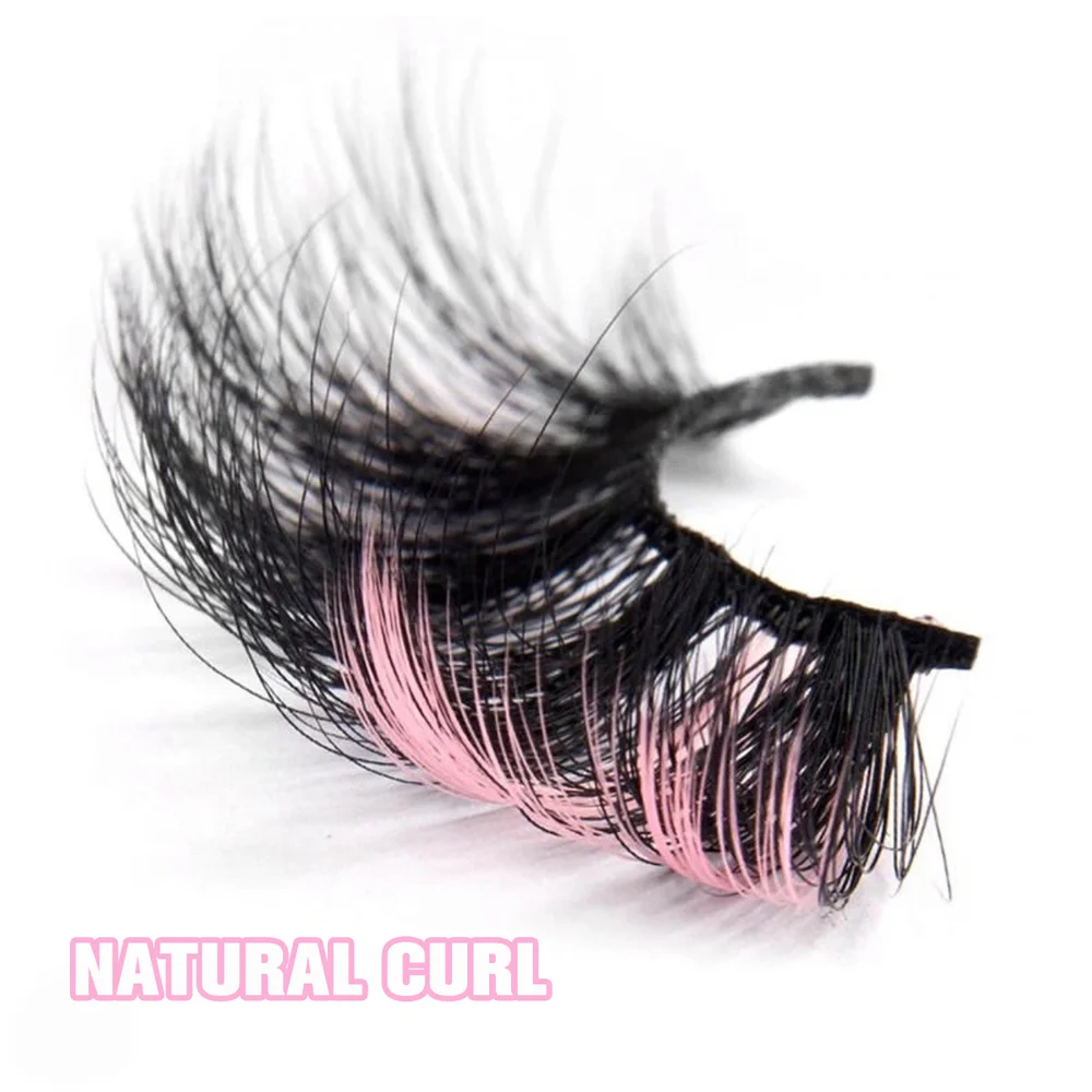 2022 Nieuwste Kleurrijke 3D Mink Wimpers 100% Mink Wimpers Mix Kleur Roze Blauw Rood Wit Valse Wimpers Pluizige Zachte Cilias vendor