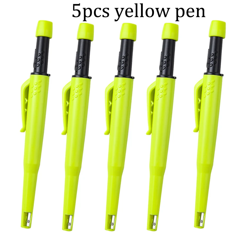 5 Teile/satz Solide Zimmermann Bleistift Set 2,8mm Tiefe Loch Mechanische Bleistift Marker Mit Gebaut in Spitzer Für Holzbearbeitung architekt